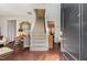 Inviting foyer with hardwood floors and staircase at 406 Sapphire Dr, Durham, NC 27703