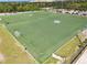 Aerial view showcasing the expansive soccer field, perfect for sports and recreation, for residents at 421 Gooseberry Dr, Holly Springs, NC 27540