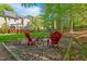 Inviting backyard space with a firepit and comfortable seating, perfect for outdoor gatherings at 4513 Touchstone Forest Rd, Raleigh, NC 27612
