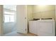 Convenient laundry area with full-size washer and dryer hookups, plus overhead shelving at 4517 Pale Moss Dr, Raleigh, NC 27606