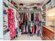 Walk-in closet with built in shelving and hanging storage at 524 Auguston Ct, Sanford, NC 27330