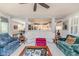 Open-concept living room showcasing hardwood floors and an inviting atmosphere at 524 Auguston Ct, Sanford, NC 27330