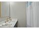 Bathroom featuring double vanity, shower and neutral paint at 580 Greenbriar Farm Trl, Siler City, NC 27344