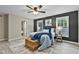 Bedroom featuring neutral paint, modern touches, vinyl floors and natural light at 580 Greenbriar Farm Trl, Siler City, NC 27344