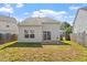 A beautiful backyard with a wooden fence and lush green grass at 632 Hunters Ridge Dr, Fuquay Varina, NC 27526