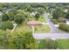 Expansive aerial view of ranch-style home on a lush lot with mature trees and manicured landscaping at 705 N Gurney St, Burlington, NC 27215