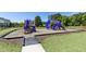 Community playground featuring colorful slides and climbing structures for children at 713 Putney Hill Rd, Zebulon, NC 27597
