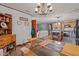Open concept dining room with view into living room and kitchen areas at 906 Circle Dr, Creedmoor, NC 27522