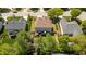 Bird's eye view of the property featuring its backyard, deck, and surrounding neighborhood at 9212 Linslade Way, Wake Forest, NC 27587