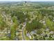 Aerial view of a residential neighborhood with lush green trees in Beaver Creek Commons at 101 Rustic Pine Ct, Apex, NC 27502