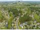Aerial view showcasing the community layout amidst lush greenery at 101 Rustic Pine Ct, Apex, NC 27502