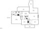 Detailed first floor plan showing layout of the living room, dining room, kitchen, garage, and deck at 104 Arcadia Ln, Chapel Hill, NC 27514