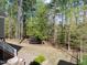 Elevated view of backyard featuring a trampoline and patio area at 1305 Reservoir View Ln, Wake Forest, NC 27587