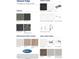 Selection of kitchen, exterior, and bath finishes including countertops, cabinets, and siding colors at 139 Fast Pitch Ln, Four Oaks, NC 27524