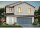 Two-story home featuring neutral siding, an attached garage, and a well-manicured front yard at 173 Lillian Ct, Roxboro, NC 27573