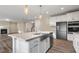 Beautiful kitchen featuring stainless steel appliances, a large island, and elegant pendant lighting at 1809 Harrell Cove Ct Ct # 181 Gunnison Fc, Fuquay Varina, NC 27526