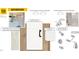 Bathroom design board featuring tile shower surround, shaker panel door, blanco maple white countertops and chrome fixtures at 2672 Princess Tree Dr, Raleigh, NC 27616