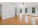 A spacious bedroom features hardwood floors, ample natural light, and classic trim at 308 Sunset Creek Cir, Chapel Hill, NC 27516