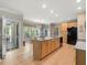 Spacious kitchen with a large island, stainless steel appliances, and ample cabinet space at 308 Sunset Creek Cir, Chapel Hill, NC 27516