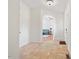 Tiled foyer leading into an open-concept living space, freshly painted at 3604 Stagecoach Rd, Durham, NC 27713