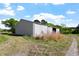 Large storage shed on a well-maintained lot, ideal for equipment or workspace, near grassy field at 3604 Stagecoach Rd, Durham, NC 27713
