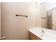 Half-bathroom with vanity, mirror, and sink at 3819 Valleydale Dr, Durham, NC 27703