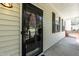 Welcoming front door with decorative glass and stylish lighting fixture at 3819 Valleydale Dr, Durham, NC 27703