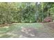 Lush green backyard with mature trees providing shade and privacy at 4 W Bridlewood Trl, Durham, NC 27713