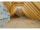 Attic's wood framing shows potential for conversion at 4924 Theys Rd, Raleigh, NC 27606