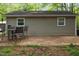 Backyard patio with outdoor seating, offering space for relaxation and entertaining at 6121 Kelvin Dr, Durham, NC 27712