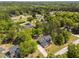 Aerial view of the property showcasing its location within a quiet neighborhood at 6907 Field Hill Rd, Raleigh, NC 27603