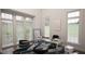Inviting home office with large windows, modern furniture and ample natural light at 8413 Portmarnock Ct, Wake Forest, NC 27587