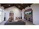Stylish living room with vaulted ceiling, built-in shelving and a fireplace at 8413 Portmarnock Ct, Wake Forest, NC 27587