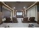 Luxurious home theater boasts comfortable seating, large screen, and surround sound system at 1009 Linenhall Way, Wake Forest, NC 27587