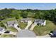 Aerial view of homes showcasing manicured lawns, mature trees, and cul-de-sac at 1301 Tawny View Ln, Raleigh, NC 27603