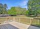 Wooden deck overlooking a large backyard, surrounded by a wooden fence, providing a perfect space for outdoor relaxation at 1301 Tawny View Ln, Raleigh, NC 27603