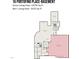 Basement floorplan showing recreation room, theatre room, kitchen, and basketball court at 16 Portofino Pl, Durham, NC 27707
