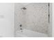 Modern shower with stylish tile and rainfall shower head at 1751 Riverside Dr, Hillsborough, NC 27278