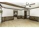 Spacious living room features fresh paint, wood floors, and stylish trim at 2122 Pleasant Hill Rd, Rocky Mount, NC 27801