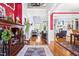 Spacious foyer with hardwood floors, elegant decor, and views into the living room and dining areas at 215 Terrell Dr, Rolesville, NC 27571