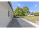 Spacious backyard with a concrete patio and nice grass at 2704 Dove Ln, Raleigh, NC 27604