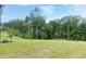 Flat backyard featuring a large lawn with woods in the background; perfect for outdoor activities at 2749 Nettles Ridge Way, Fuquay Varina, NC 27526