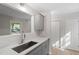 Modern kitchen sink and faucet with stainless steel hardware at 2806 Shaftsbury St, Durham, NC 27704