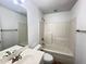 Bathroom features a tub, vanity, and updated fixtures at 301 Charleston Ln, Chapel Hill, NC 27517