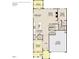 First floor plan of the Madison model showing kitchen, dining, Gathering, and guest rooms at 3297 Oakfields Rd # 1, New Hill, NC 27562