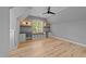 Spacious bedroom with hardwood floors, built-in desks, and natural light at 3316 Milton Rd, Raleigh, NC 27609