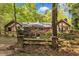 Charming brick home with mature trees, manicured landscaping and wooden fence with brick pillars at 480 Big Branch Dr, Pittsboro, NC 27312