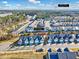 Aerial view of the neighborhood highlighting the community layout and nearby amenities at 518 Judge Ct, Durham, NC 27703