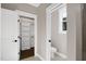 Bright bathroom showcasing a toilet, closet, and marble floors at 67 Farmstead Ct, Wendell, NC 27591