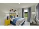 Bedroom featuring carpet, comfortable bed, decor, and a window with backyard views at 708 Deschutes Dr, Garner, NC 27529